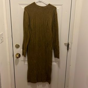 A New Day Medium Mustard Colored Sweater Dress